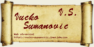 Vučko Šumanović vizit kartica